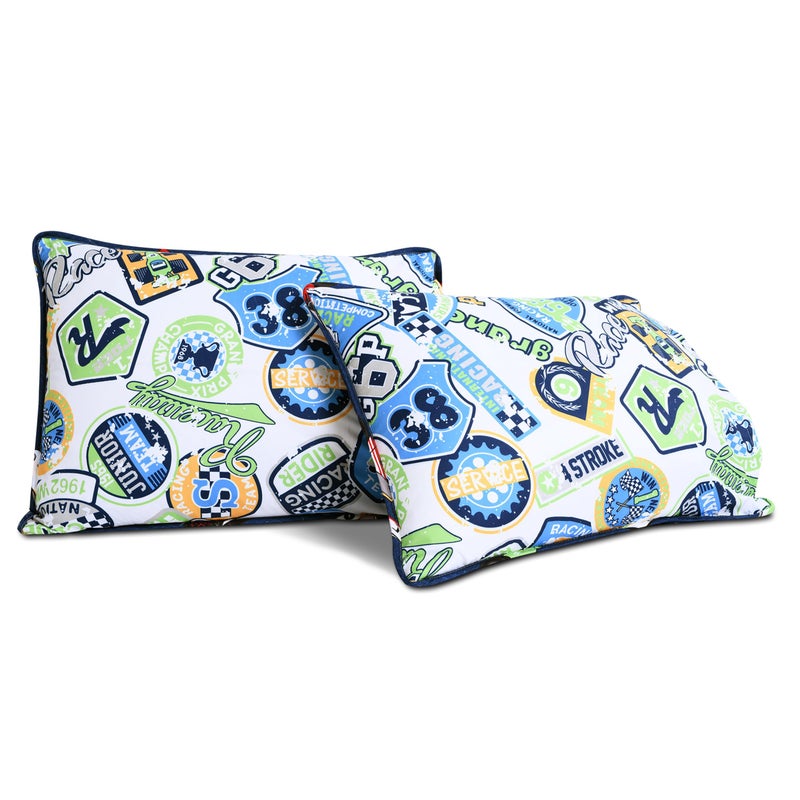 Lush Decor Race Car Kids' 2-Piece Quilt Bed Set, Reversible Bedding Set for Boys, Navy, Twin - Image 5